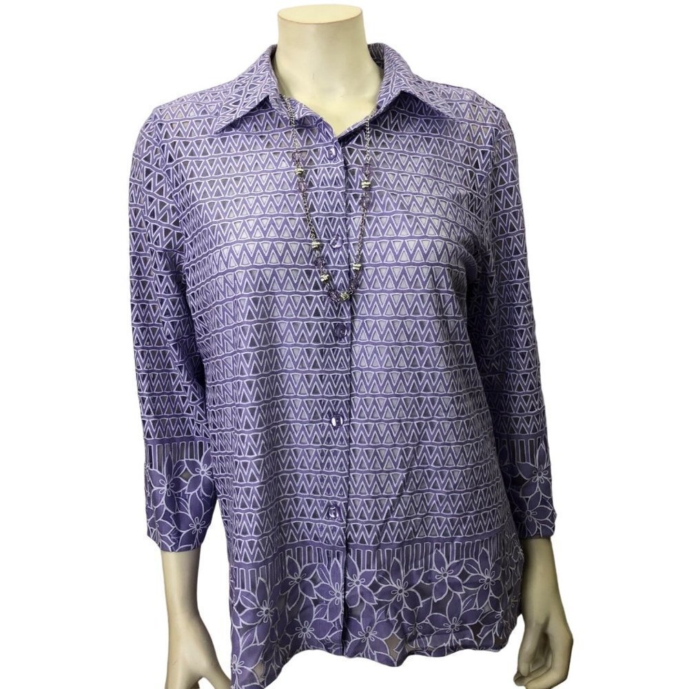$64 ALFRED DUNNER 2 FOR 1 3/4‎ SLEEVE BLOUSE SIZE SM NEW WITH TAG